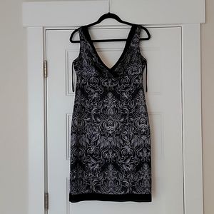 Jones Wear Satin Sheath Little Black Cocktail party Dress
